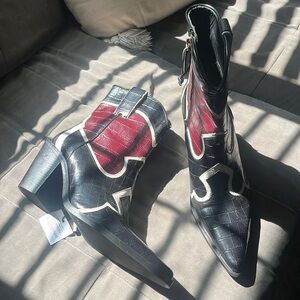 Zara Western Leather Boot NWT